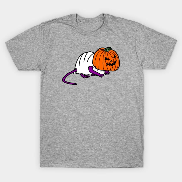 Cute Rat Wearing Halloween Horror Costume T-Shirt by ellenhenryart